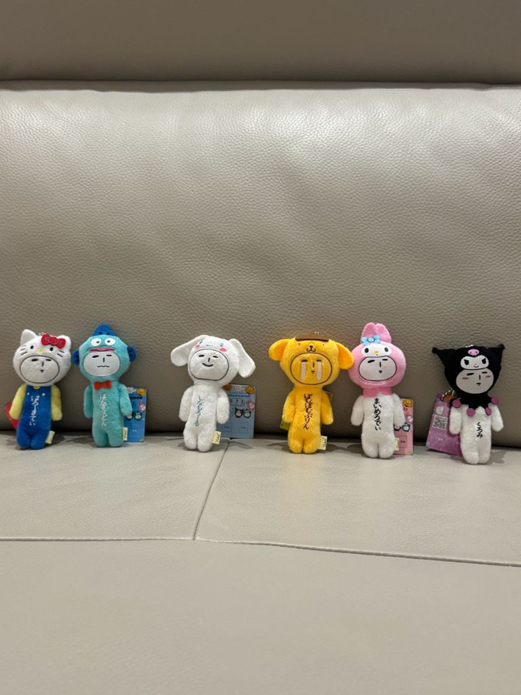 산리오 유키오 콜라보 인형 키링 (키티,한교동,마이멜로디,쿠로미,시나모롤 이미지