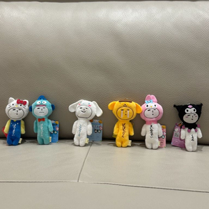 산리오 유키오 콜라보 인형 키링 (키티,한교동,마이멜로디,쿠로미,시나모롤 이미지