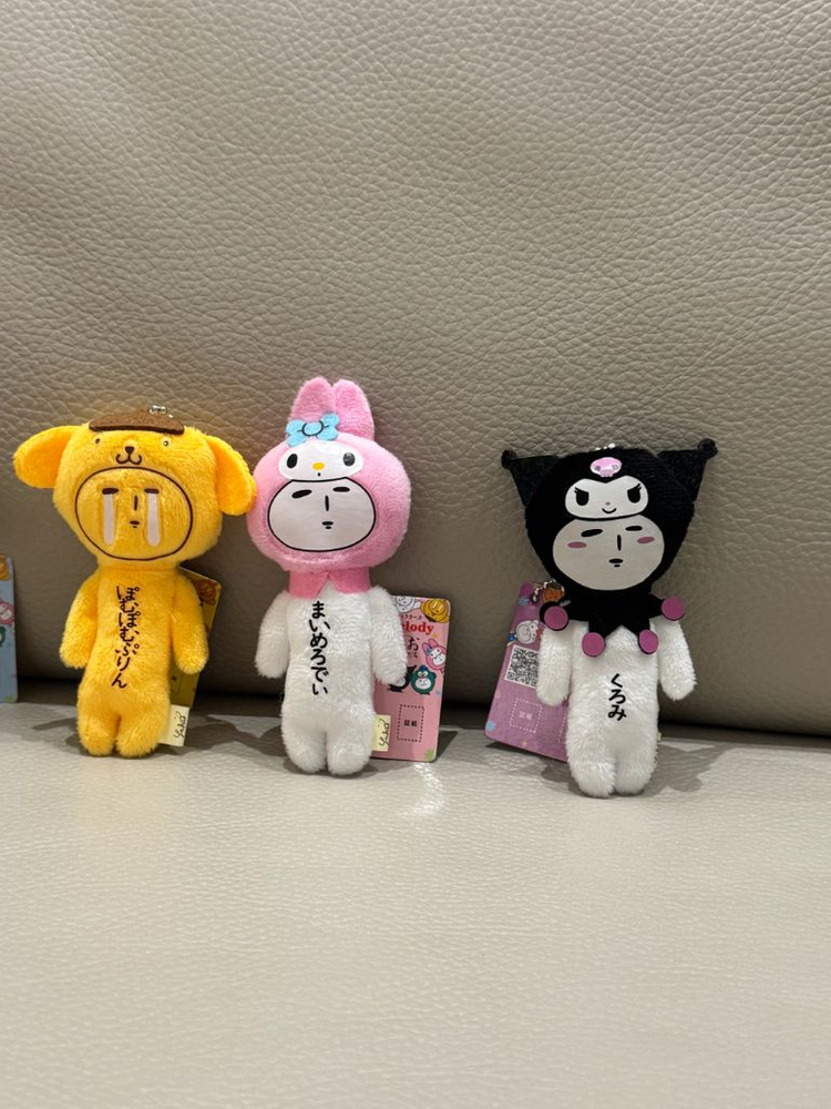 산리오 유키오 콜라보 인형 키링 (키티,한교동,마이멜로디,쿠로미,시나모롤 이미지