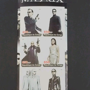 2003년 미국SF액션영화 매트릭스기념 우표MATRIX 이미지