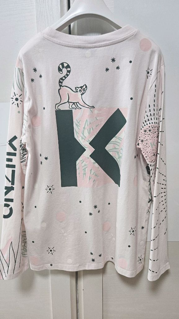 KENZO KIDS 핑크 호랑이 긴팔 티셔츠 12세 이미지