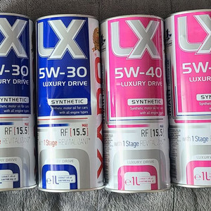 최고급 LX 엔진오일 5W-30 2개/5W-40 2개 새제품 이미지