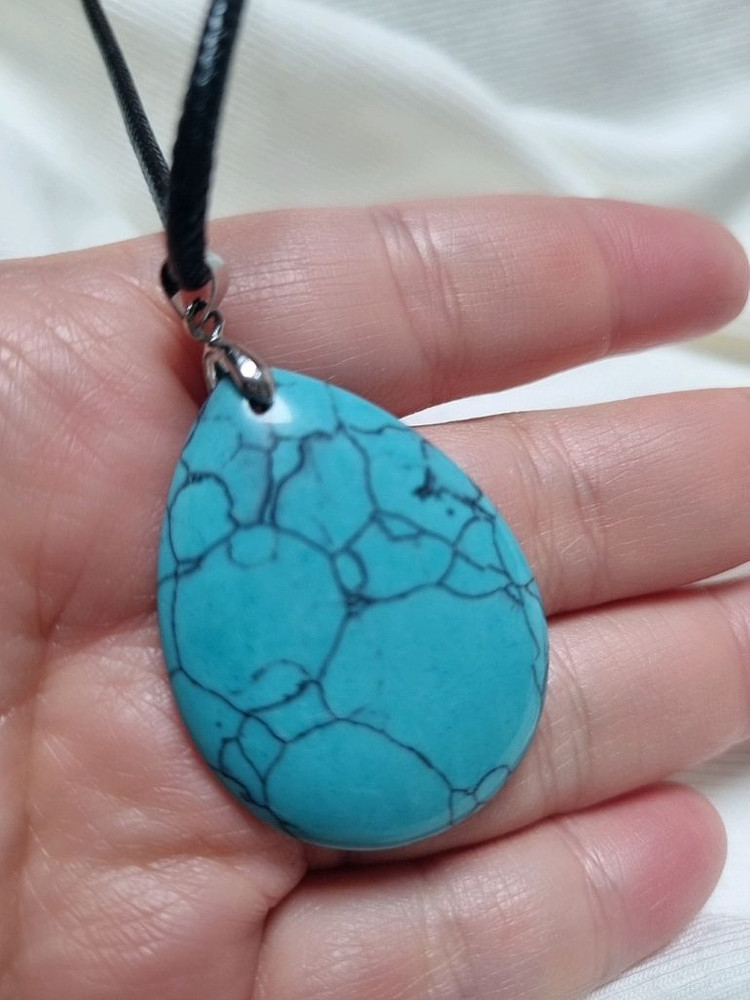 터키석(염색)펜던트 원석목걸이 이미지