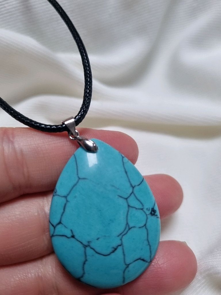 터키석(염색)펜던트 원석목걸이 이미지