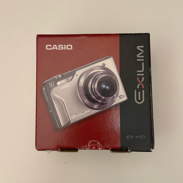 풀박스) 카시오 엑슬림 EX-H10 빈티지 디지털 카메라 디카 실버 이미지