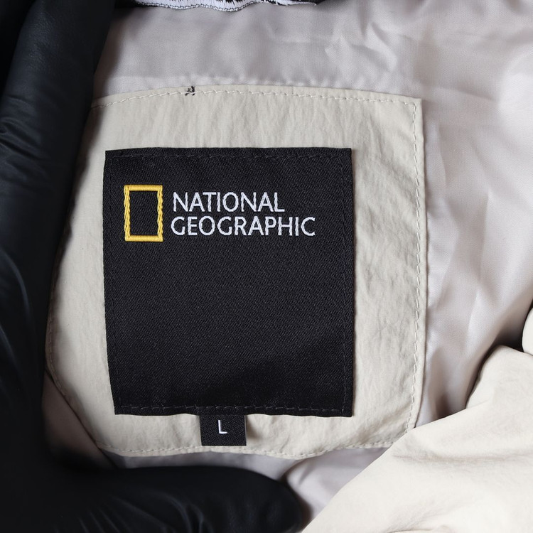 (새상품)내셔널지오그래픽 24FW 베이지 덕다운 숏 패딩 다운 재킷 L 이미지