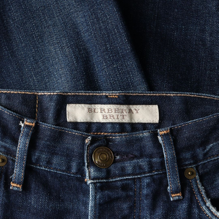 버버리 브릿 진청 주름 워싱 청바지 데님팬츠 W30 이미지