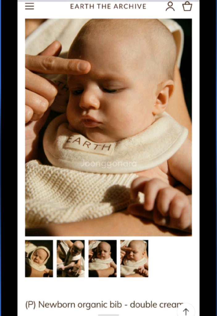 얼쓰 EARTH 신생아 턱받이 새상품 이미지