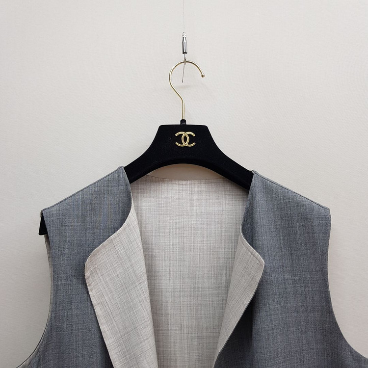 FEDELI 페델리 이탈리아 양면 리버시블 그레이 롱 베스트 it 44 이미지