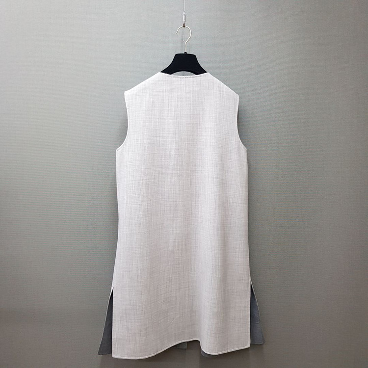 FEDELI 페델리 이탈리아 양면 리버시블 그레이 롱 베스트 it 44 이미지