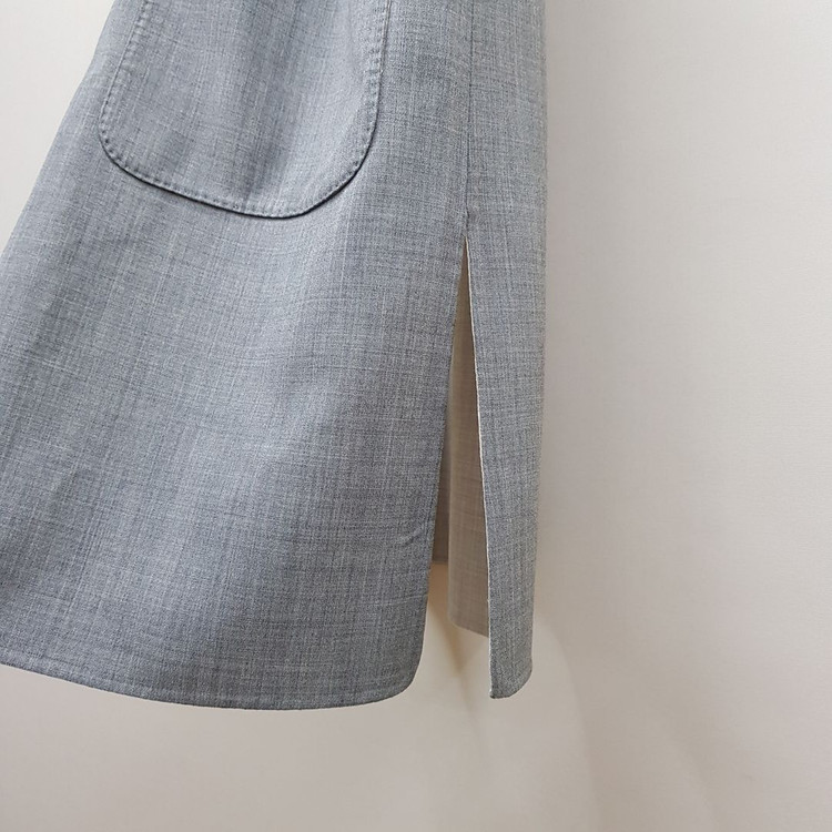 FEDELI 페델리 이탈리아 양면 리버시블 그레이 롱 베스트 it 44 이미지