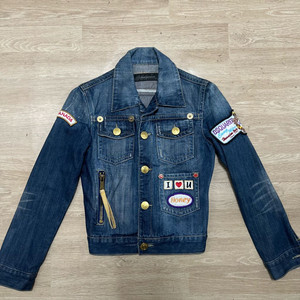 디스퀘어드2 여성 와펜 패치 데님 자켓 [중청] 40 이미지