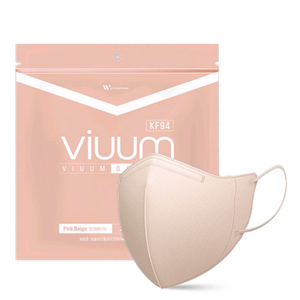 viuum 비움 디럭스 보건용 마스크 중형 KF94, 25개입, 핑크베이지 새상품 이미지