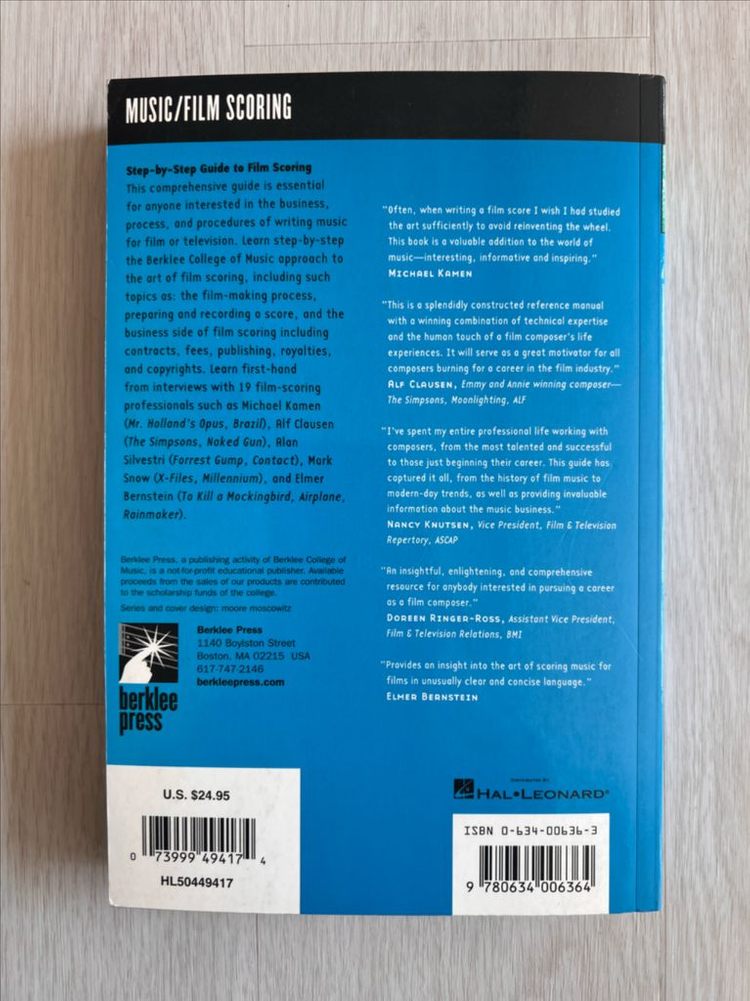 Complete Guide to Film Scor/Richard Davis/Berklee Press 이미지