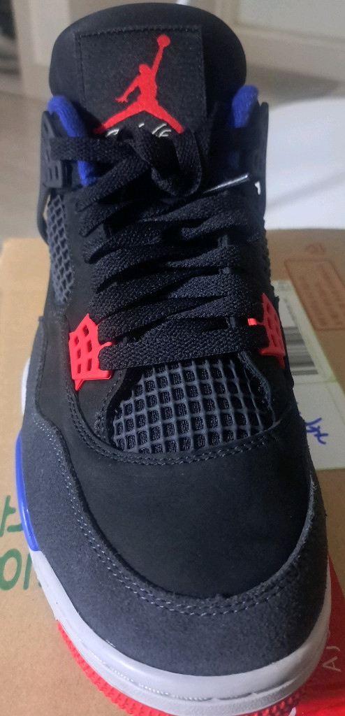 나이키 조던4 레트로 레어 에어 블루/블랙/레드(새상품) 이미지