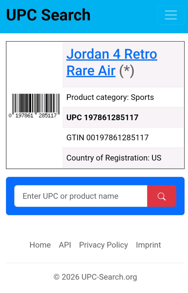 나이키 조던4 레트로 레어 에어 블루/블랙/레드(새상품) 이미지
