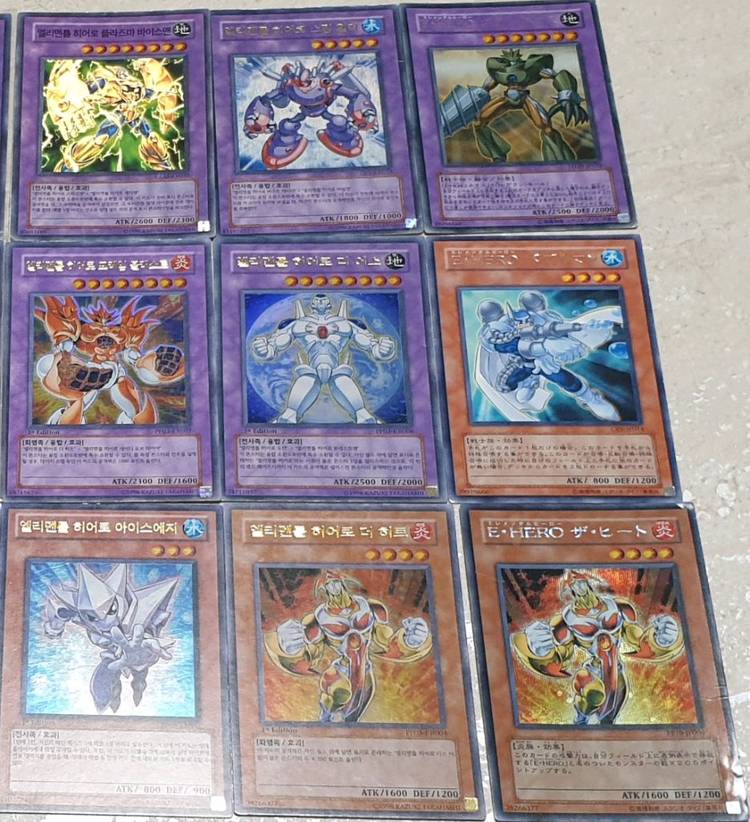 유희왕 카드 dm gx 엘리멘틀히어로 1st 퍼에 시크 얼티 팝니다 이미지