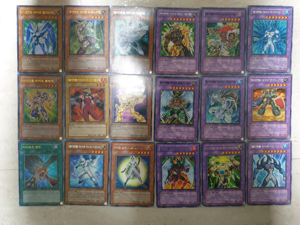 유희왕 카드 dm gx 엘리멘틀히어로 1st 퍼에 시크 얼티 팝니다 이미지