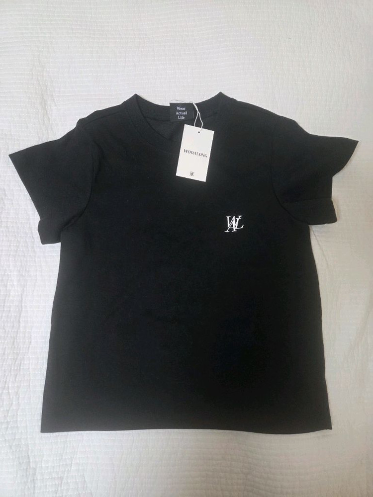 [새상품]우알롱 signature slim line t-shirt(black) 이미지