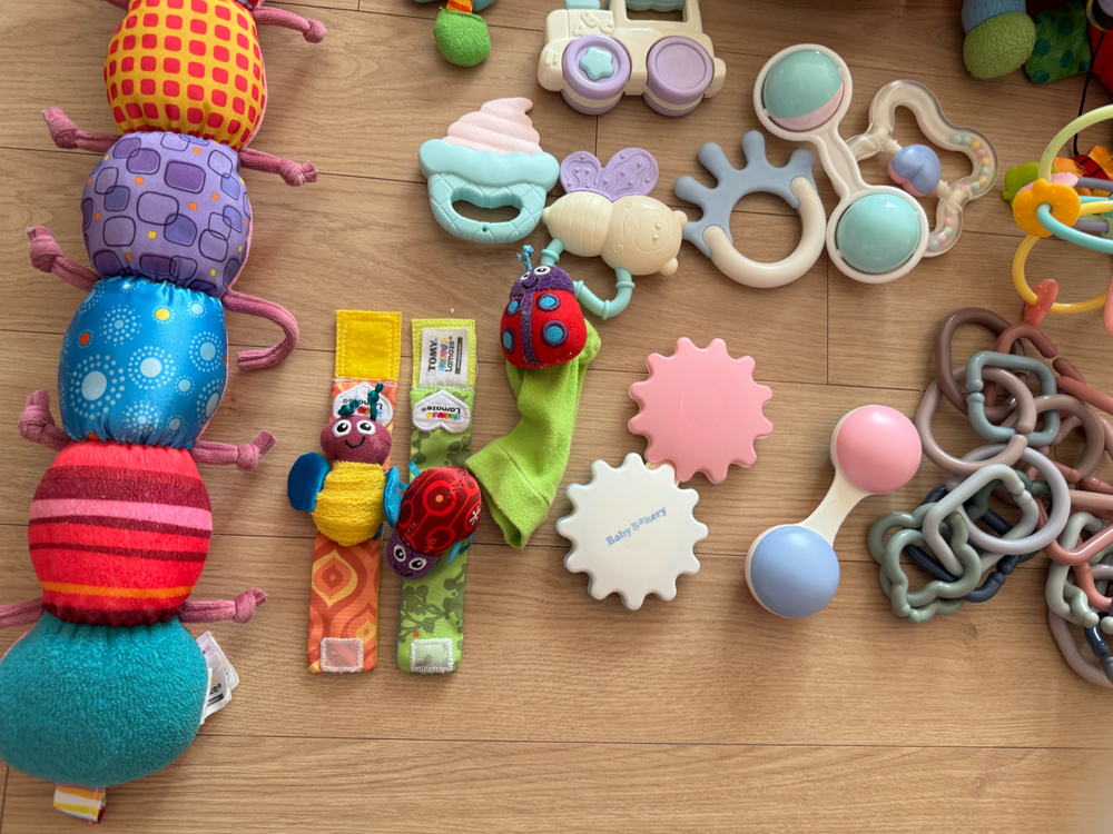 아기 장난감 일괄 코야 라마즈 애벌레 치발기 딸랑이 등 이미지