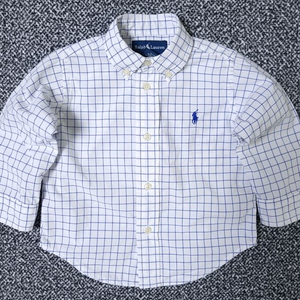 [무료배송][18M]폴로 베이비 체크 셔츠 남방 이미지