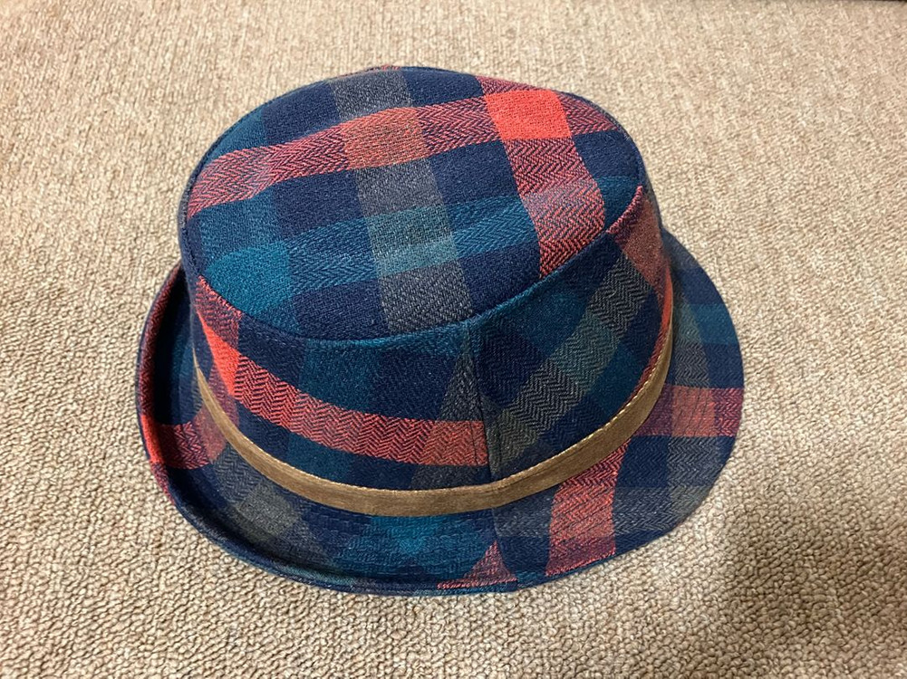 체크 페도라 중절모 새상품 이미지