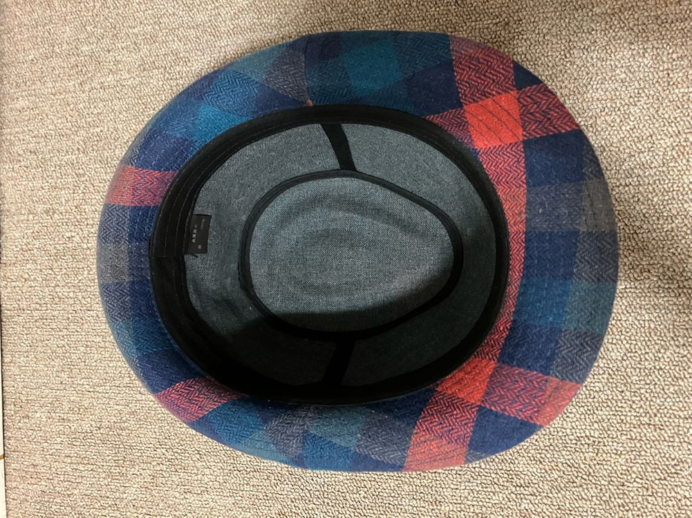 체크 페도라 중절모 새상품 이미지