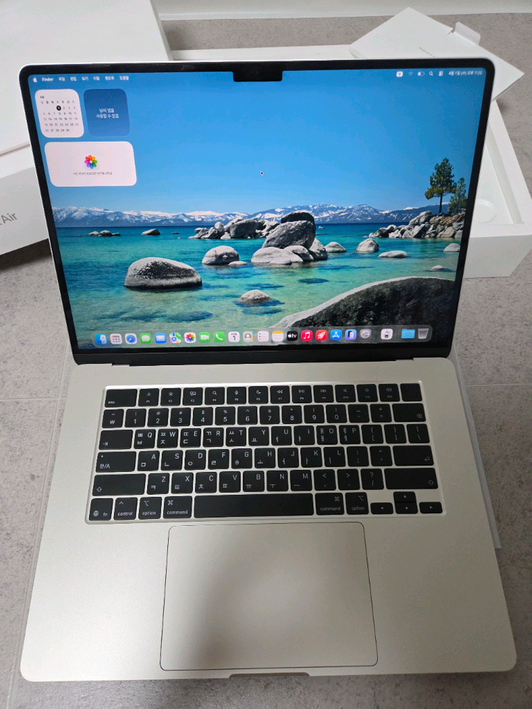 m4 맥북에어 15인치 스타라이트 256 거의 새것(사이클 4) 이미지
