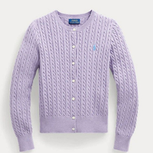 [정품][미개봉새상품] 폴로 걸즈 가디건 잉글리쉬 퍼플 헤더 XL 레어템 이미지