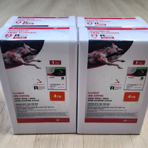 시게이트 아이언울프 4TB 하드디스크 4개 세트 이미지