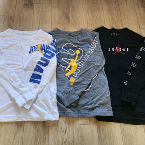 나이키 조던 키즈 긴팔 티셔츠 3벌 세트 S 130 사이즈 이미지