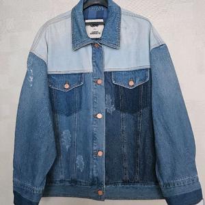 럭키슈에뜨 배색 데님 자켓 FREE 이미지