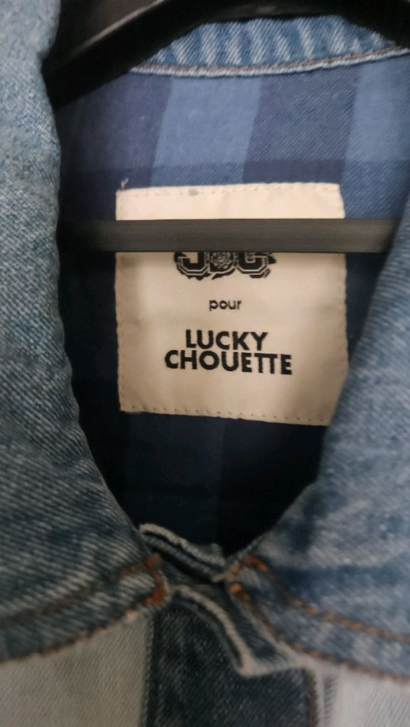 럭키슈에뜨 배색 데님 자켓 FREE 이미지