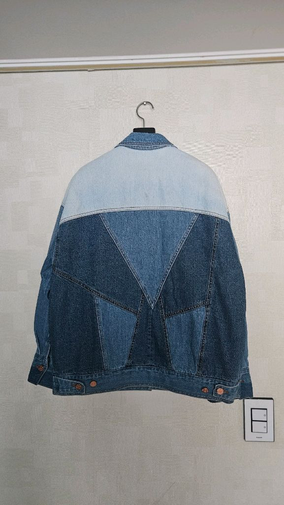 럭키슈에뜨 배색 데님 자켓 FREE 이미지