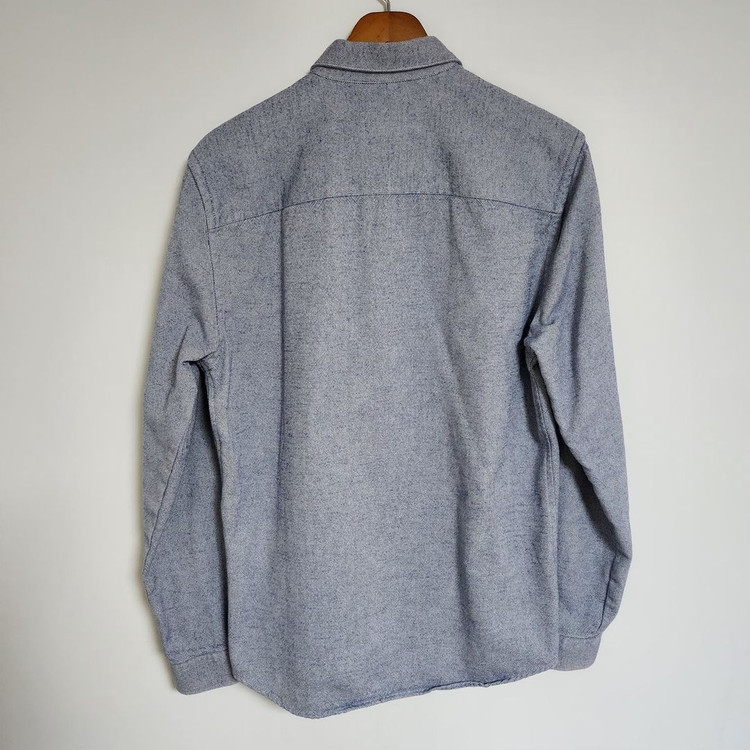 40 아미 블루 톤앤톤 빅하트 자수 셔츠 H21HC024 이미지