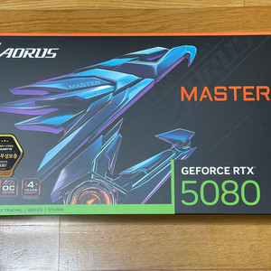 미개봉 새제품 기가바이트 RTX 5080 AORUS MASTER 어마 그래픽카드 이미지