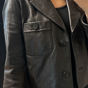 산드로 여성 가죽 자켓 이미지