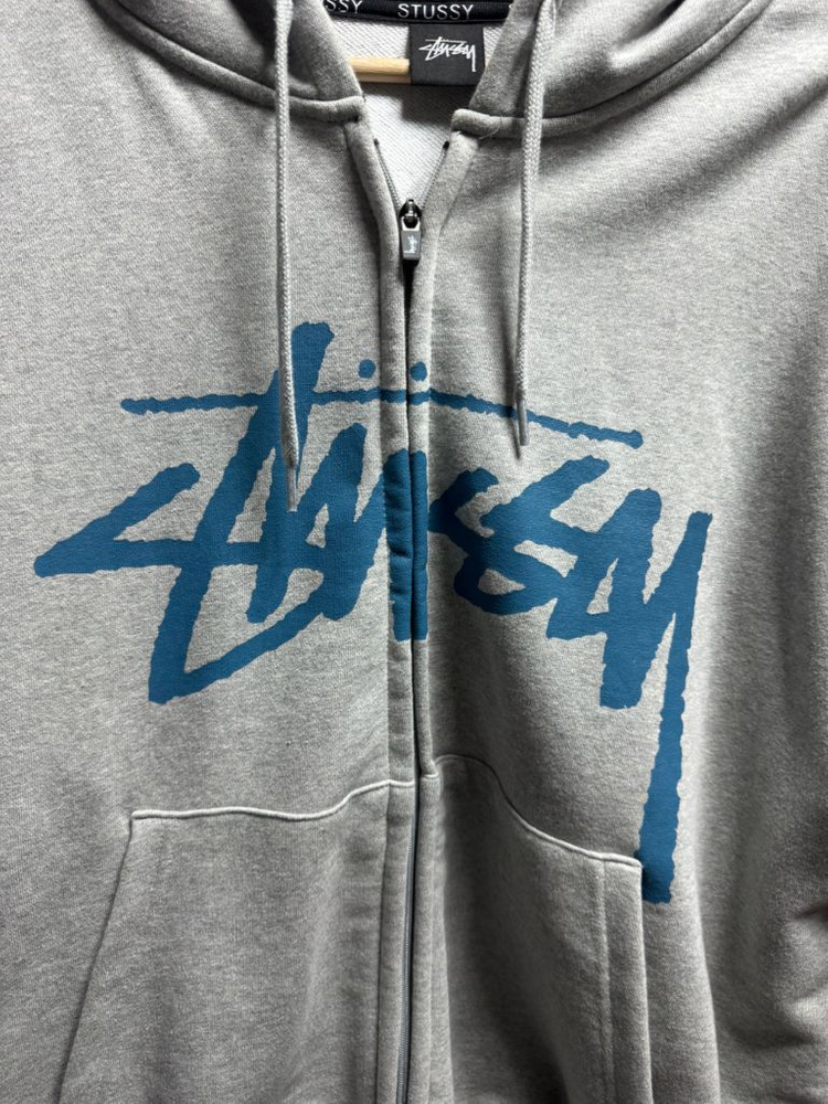 스투시 후드집업 그레이 이미지