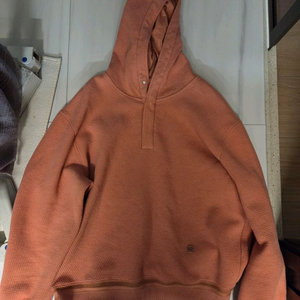 시스템옴므 정품 후드 코랄핑크 오버핏 후드티 105사이즈 이미지