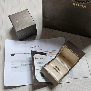 불가리 비제로원 오픈워크링 49화이트골드색상 이미지