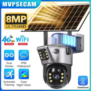 8MP 울트라HD 태양광 4G CCTV 카메라 128GB + 4G 포함입니다 이미지