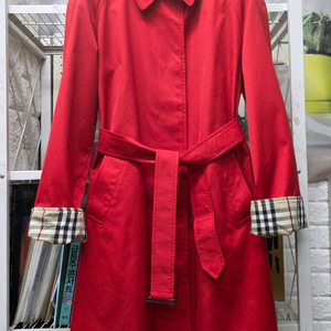 매장정품/ 버버리 트렌치코트 55 ~슬림66 노바체크 레드 여성코트 AD53 이미지