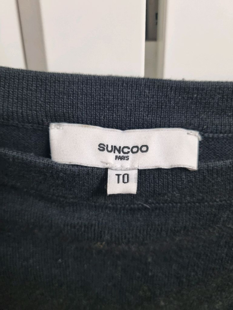 suncoo paris 긴팔 레이스 면티 블랙 니트 스몰 이미지