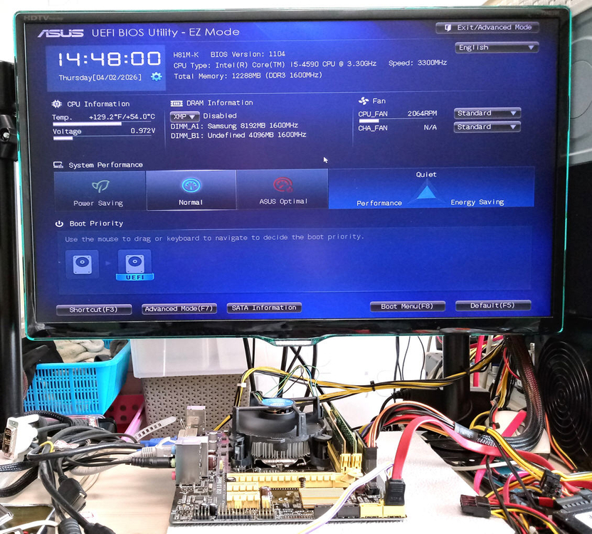 i5-4590((3.3GHz,4C,4T)CPU+H81M-K ASUS+16GB RAM 이미지