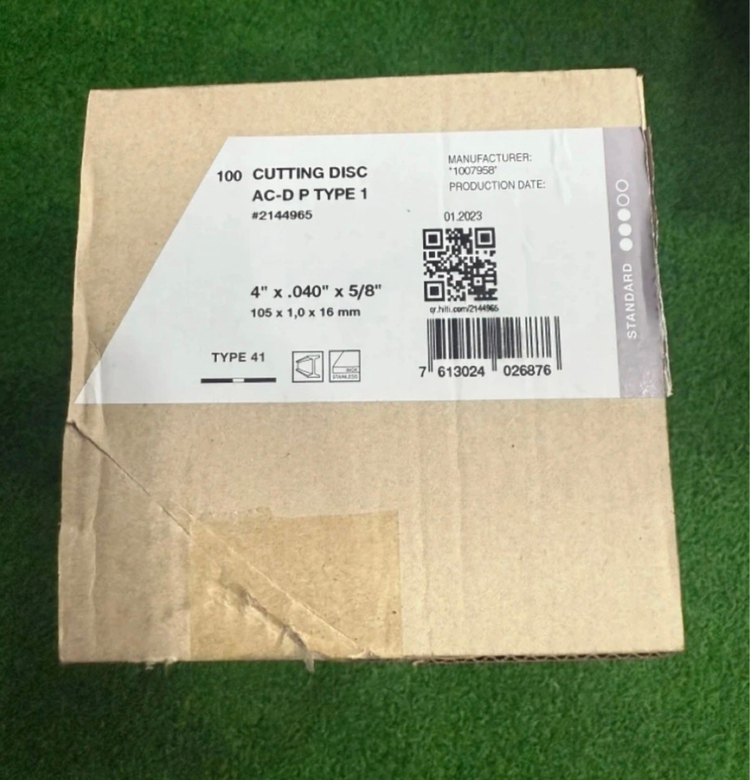 힐티 4인치 절단석 100개입 (4인치 그라인더 날) 이미지