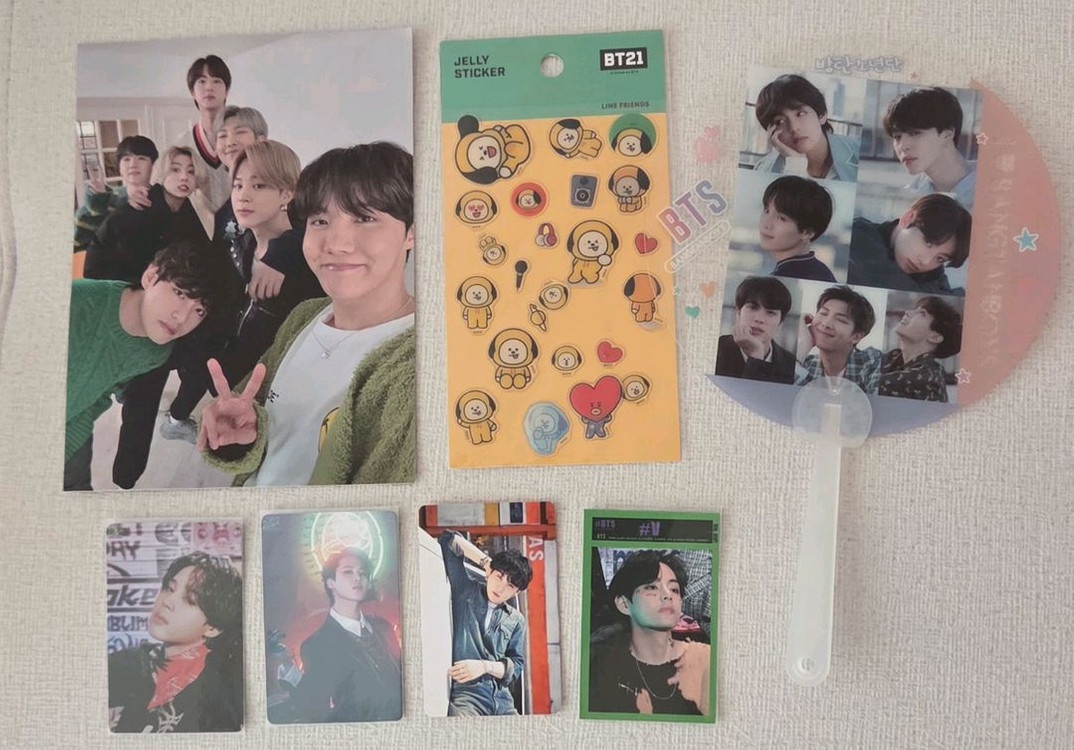 bts 방탄소년단 bt21 치미쿠션+부채+치미스티커+포카 이미지