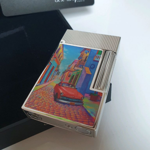 [새상품,한정판,백화점판,풀세트] 듀퐁라이터 라인2 신형 ca16389 쿠바 하바나 시가 컬렉션 팔라듐 백금 쌍불 이미지