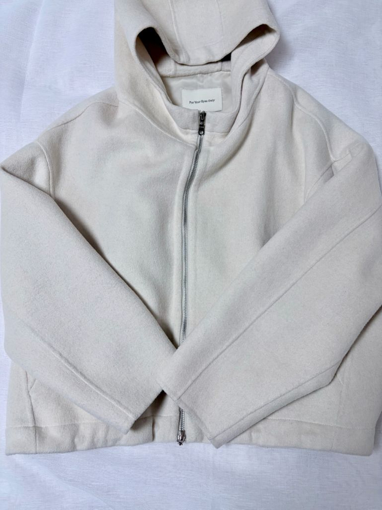 포유온 블룸 블룸 핸드메이드 울 하프 코트 판매합니다 이미지