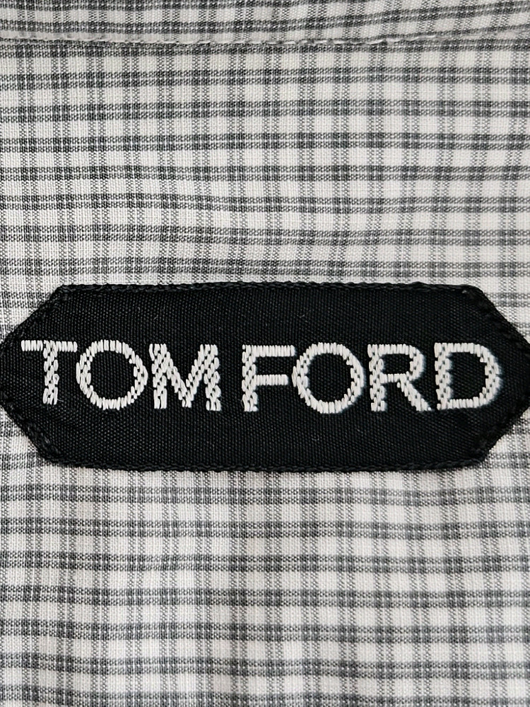 톰 포드 미니 깅엄 체크 드레스 셔츠 [ 로로피아나 쿠치넬리 톰포드 루이비통 에르메스 벨루티 ] 이미지