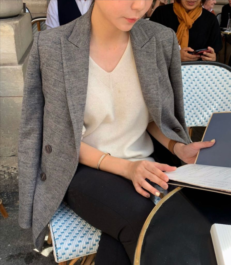 유메르 홀가먼트 캐시미어 니트, 유메르 캐시미어 브이넥 니트 이미지